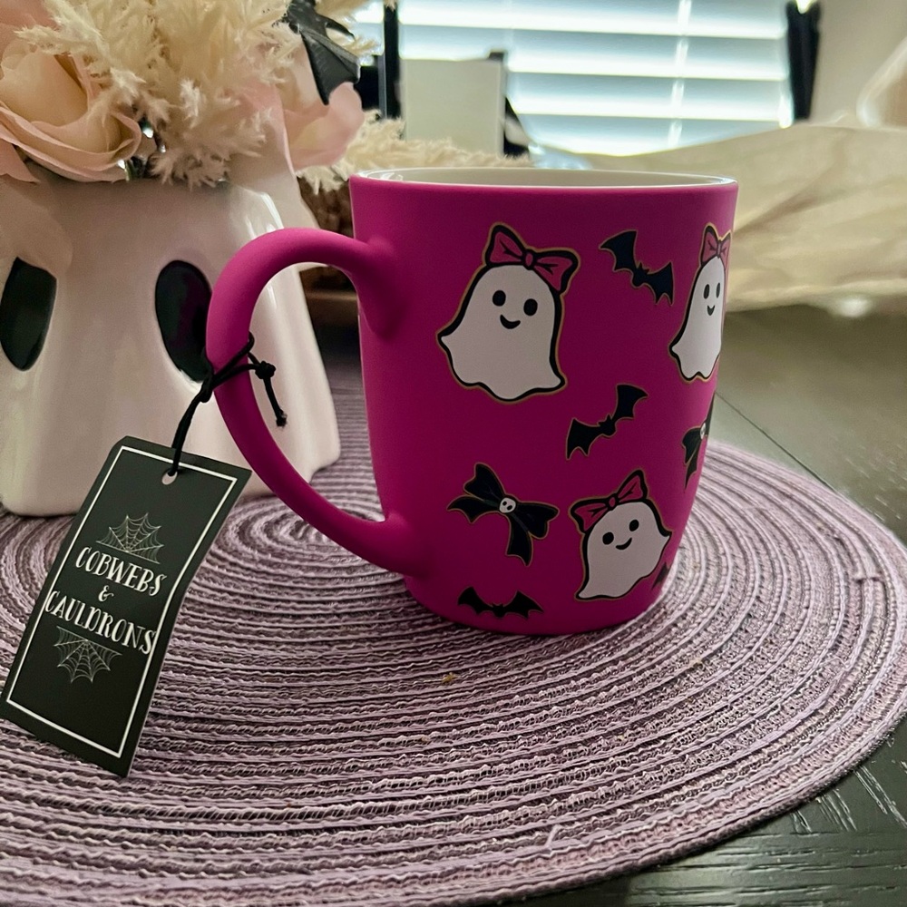 Pink Halloween Ghost Mug